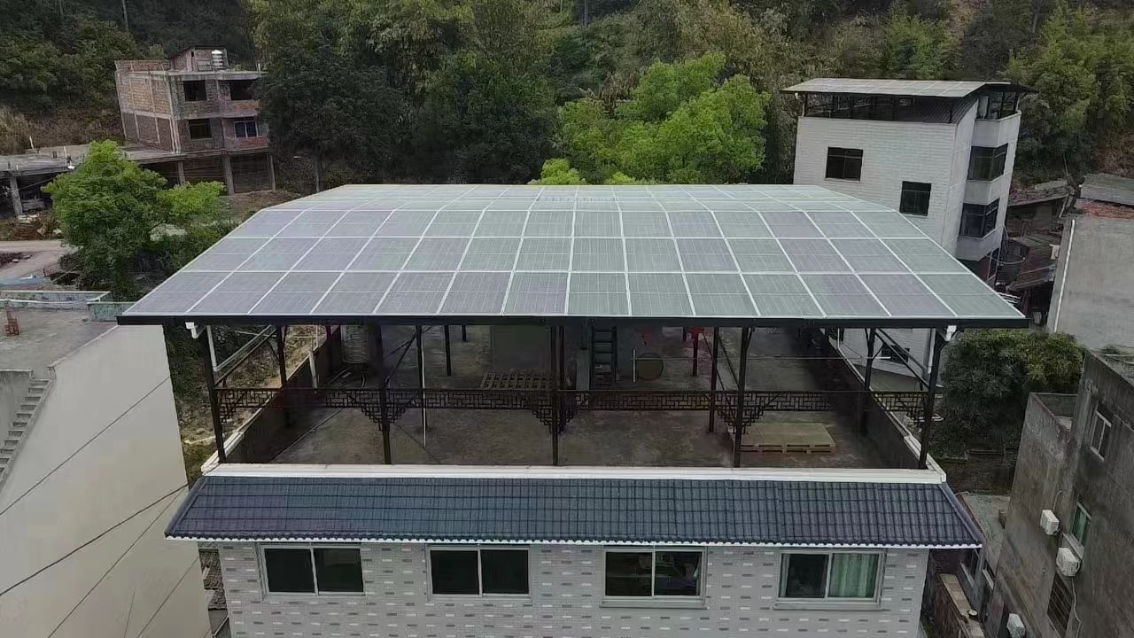 敦煌15kw+10kwh自建别墅家庭光伏储能系统